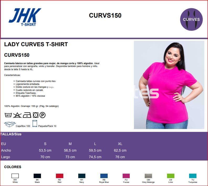 LADY CURVES T-SHIRT REF: CURVS150 - Imagen 2