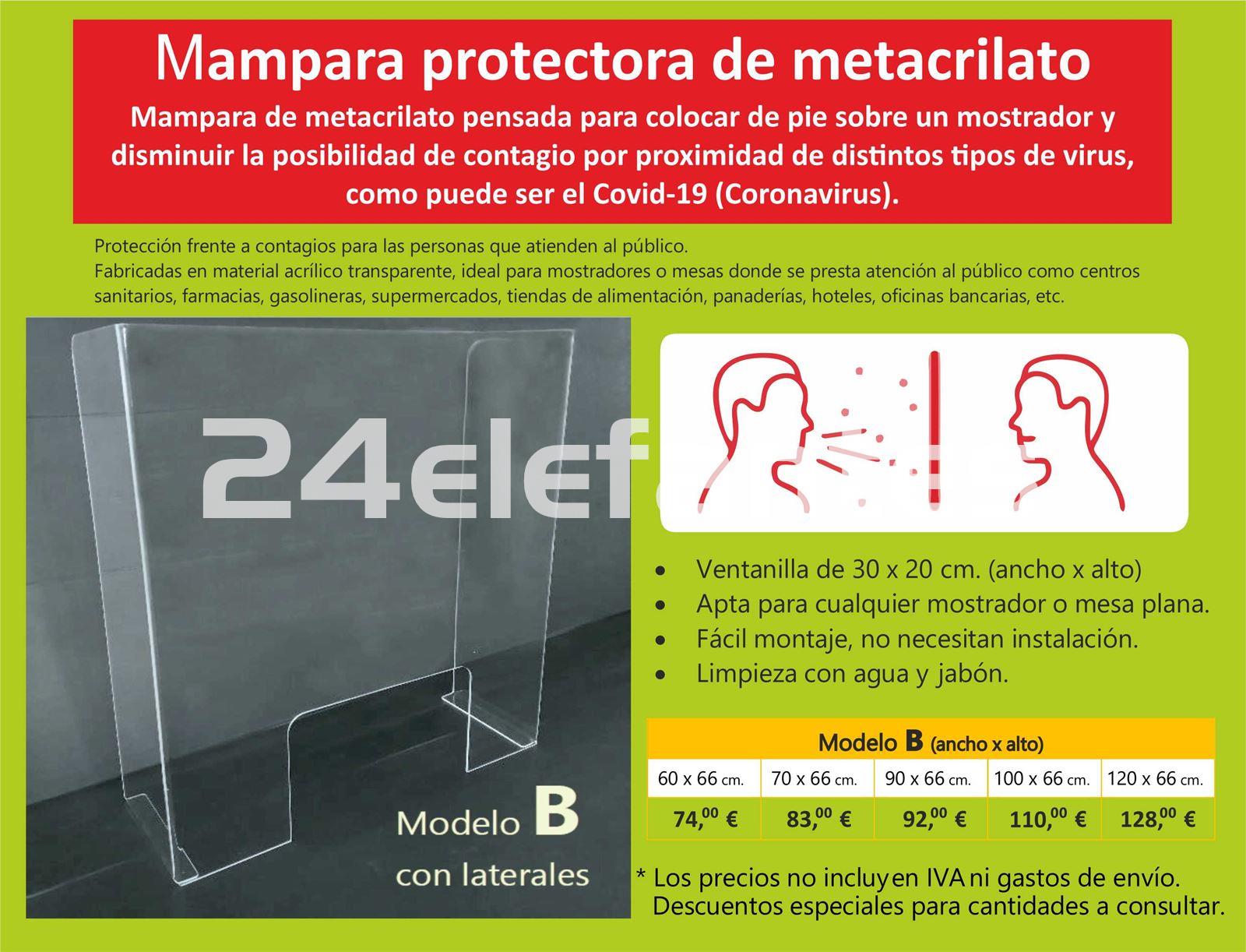 MAMPARA PROTECCIÓN ANTICONTAGIO, MODELO B - Imagen 1