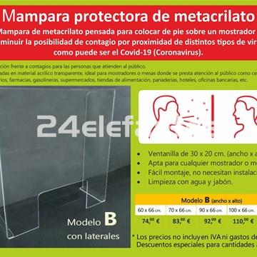 MAMPARA PROTECCIÓN ANTICONTAGIO, MODELO B - Imagen 1